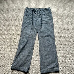 Banana republic Martin pant size 6, drawstring, chambray blue